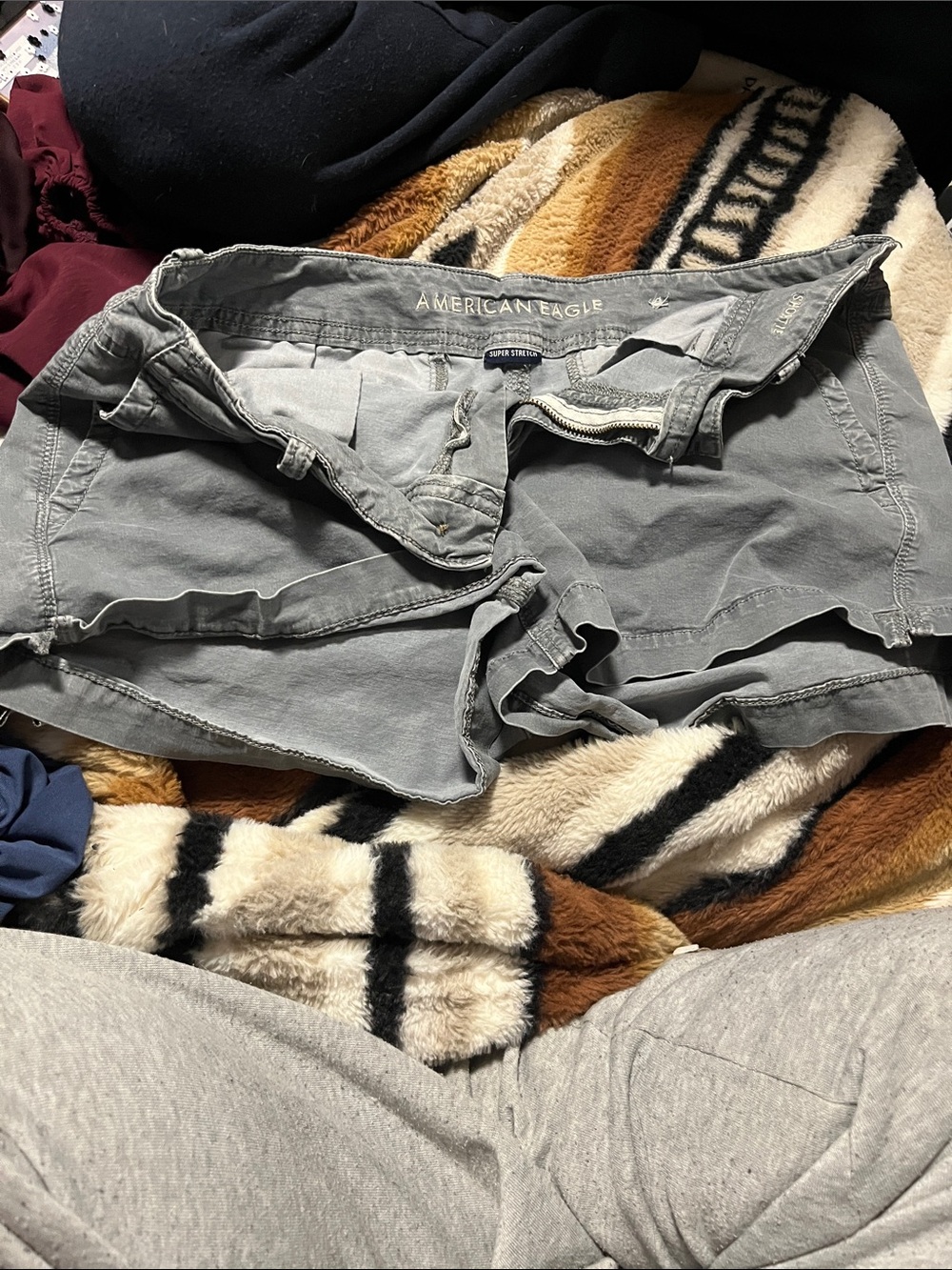 American Eagle Outfitters Gray Women's Denim-Style Shorts